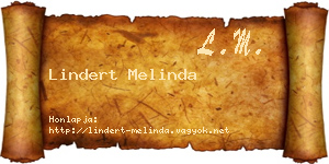 Lindert Melinda névjegykártya