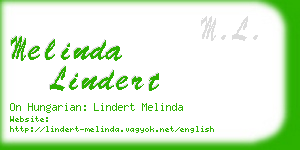 melinda lindert business card